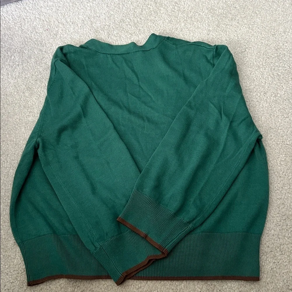 Kasper size XL jade green cardigan